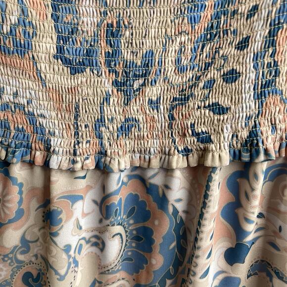 Aritzia Wilfred Pink Blue Tempest Babydoll Mini Dress Size L Fairy Coquette Boho - Picture 11 of 11